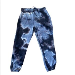 Lexington Avenue L Tie-Dye Jogger Pants Gray and Blue Sweatpants Size L